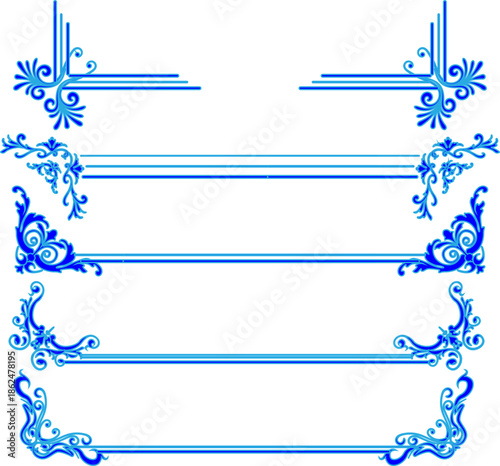 Christianity ornament corner templates black white symmetrical elegance shapes.eps