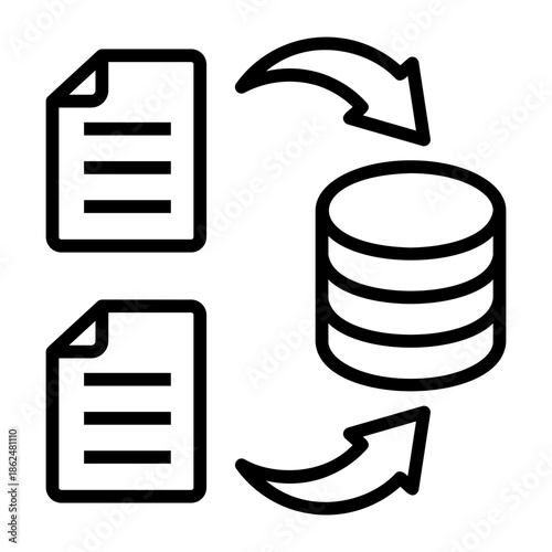data integration Line Icon