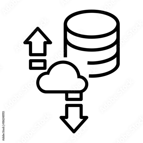 data integration Line Icon