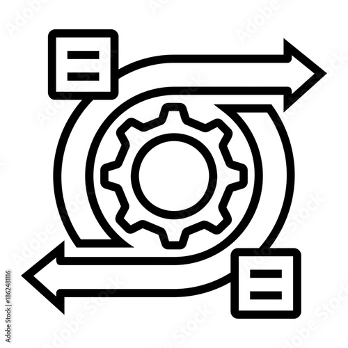 data integration Line Icon