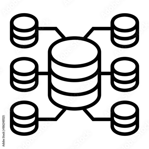data integration Line Icon