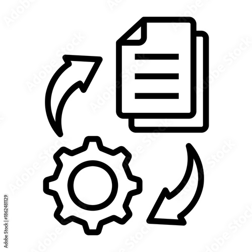 data integration Line Icon