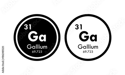 gallium icon set. vector template illustration  for web design
