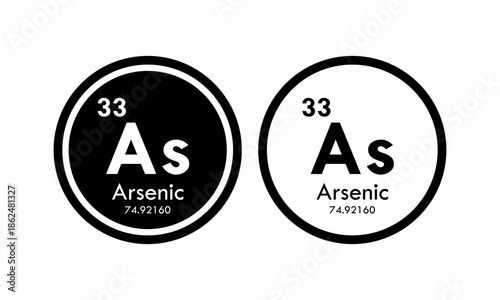 arsenic icon set. vector template illustration  for web design