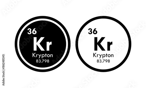 krypton icon set. vector template illustration  for web design
