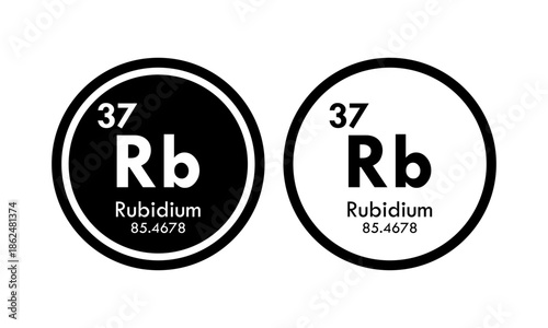 rubidium icon set. vector template illustration  for web design