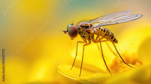 Wallpaper Mural Golden Flower Fly Macro Wildlife Portrait Torontodigital.ca
