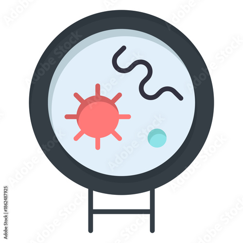 Microscopic World of Science: A detailed illustration of a petri dish, teeming with microorganisms under a microscope. Explore the hidden beauty and complexity of scientific investigation.