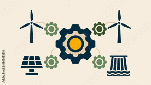 Renewable Energy Sources Integrated into a Central Power Grid System