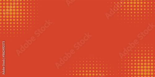 Dots halftone orange color pattern gradient texture with technology digital background