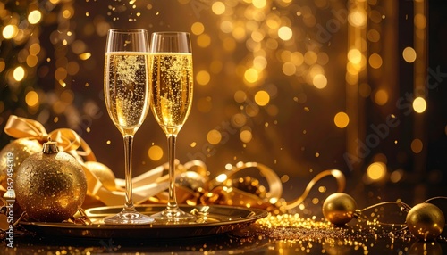 Generated image toast with gold decoration