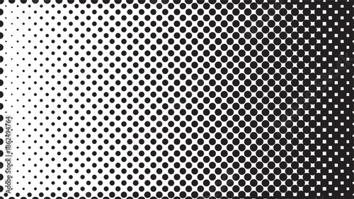 Wallpaper Mural Black and white halftone dot pattern background texture dots Torontodigital.ca