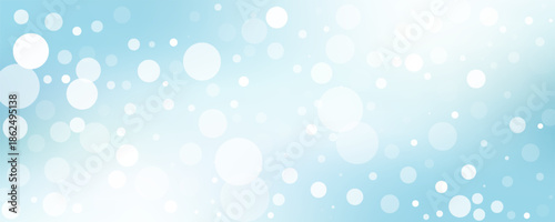 white bokeh blur background / Circle light on blue background / abstract light background