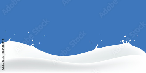 splash shape on milk wave product design element