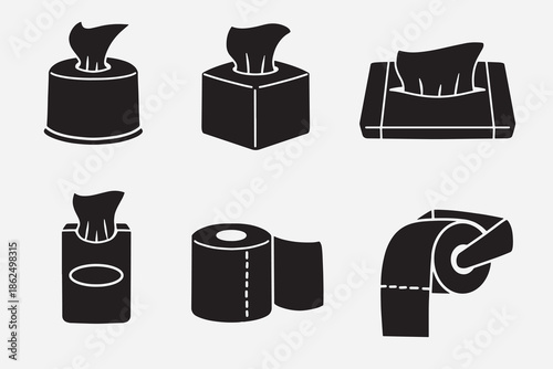 set of tissue good for icon, symbol, element design, silhouette design, etc