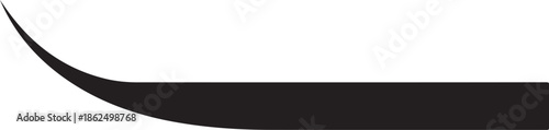 A black curved line on a white background