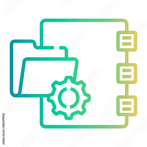 data integration Line Gradient Icon