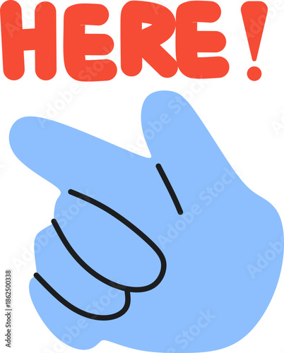 Hand Gesture Lettering Element