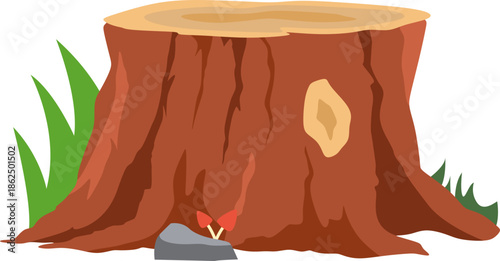 Jungle Various Wood Logs Illustration Element