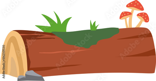 Jungle Various Wood Logs Illustration Element
