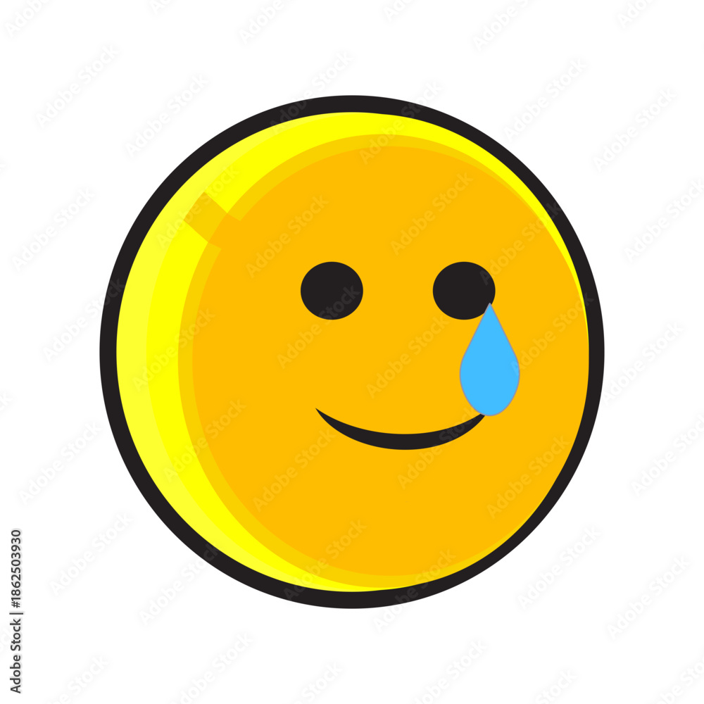 Fototapeta premium sad smiley face on white