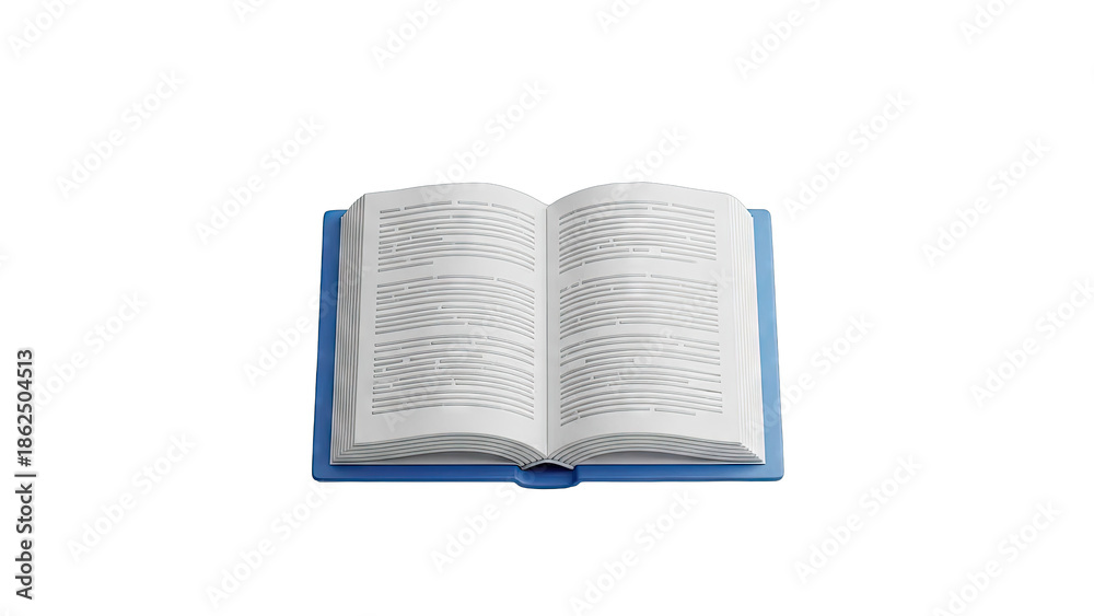 Obraz premium Open book with blue cover