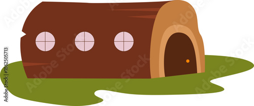 Fairytale Home Forest Illustration Element