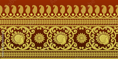 beautiful graphic saree design and this sari design is in Indian style which is for textile fashion industry and it can be used as wallpaper backdrop and website bg this style is originated in india 