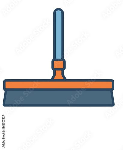 Squeegee with Long Handle.