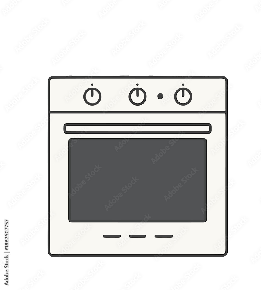 Fototapeta premium Simple Oven Illustration Design.