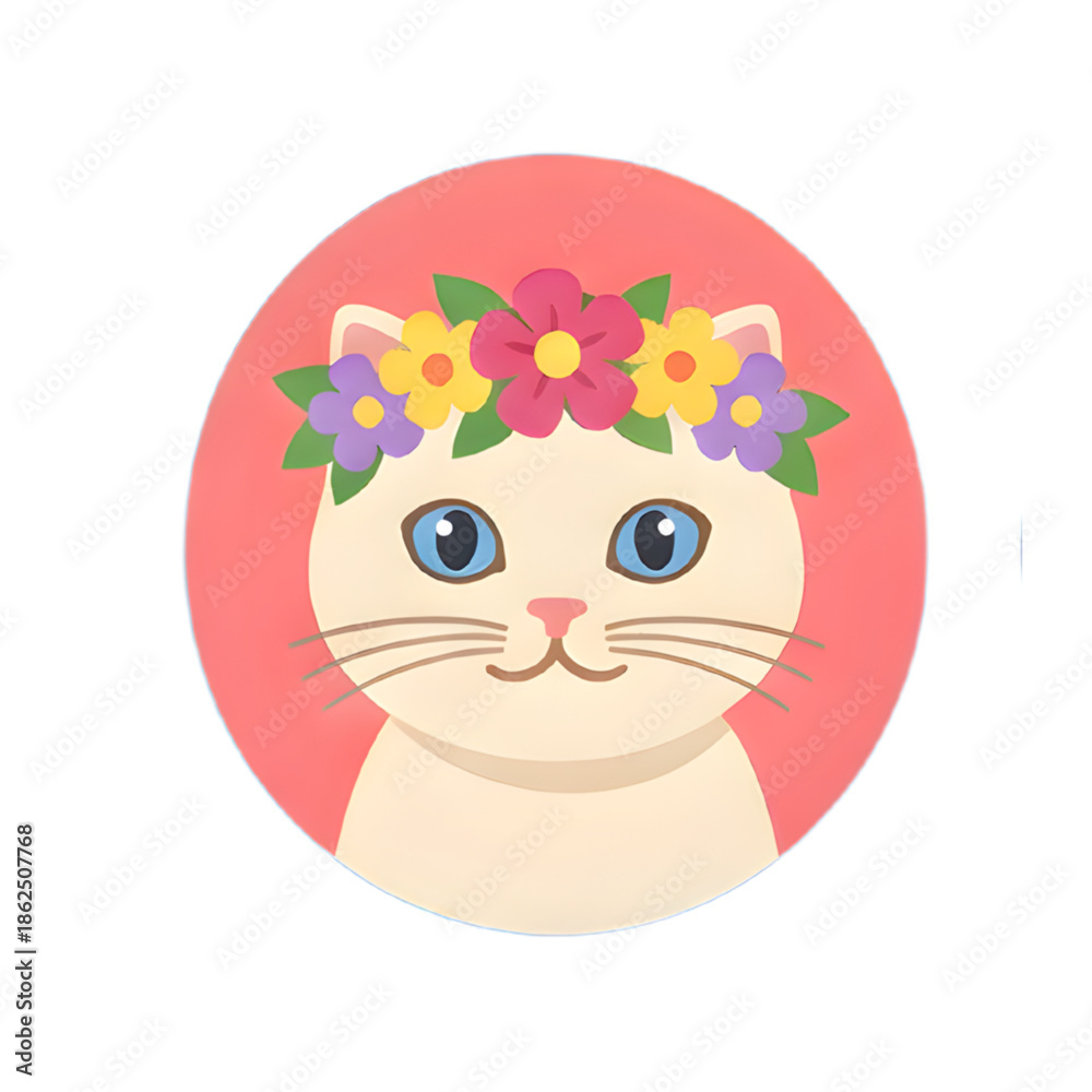 Fototapeta premium Cat Avatar Icon Set