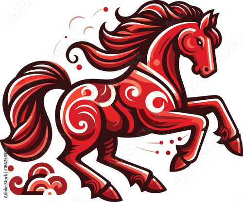 horsew shio vector cartoon