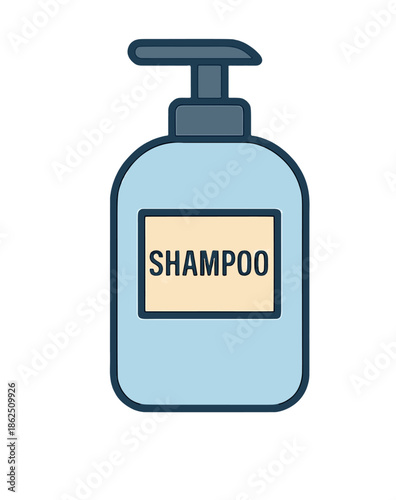 Shampoo Bottle Illustration.