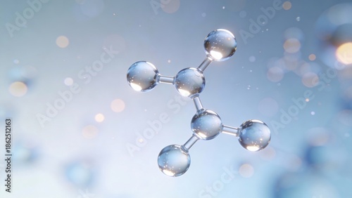 Luxurious skincare featuring niacinamide molecules for brightening and dermatological science in biotechnology. Ideal for beauty and wellness applications.
