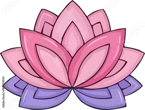 Lotus flower vector illustration