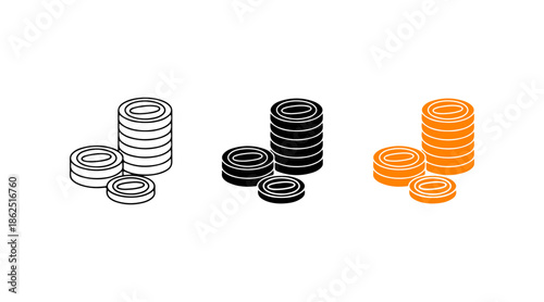 Stacks of colored poker chips