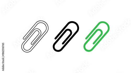 Three different paper clips