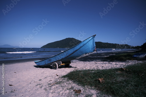 old boat on the beach