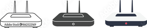 Router wireless internet network device Vector, illustration