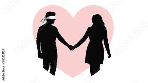 Blind trust between loving couple