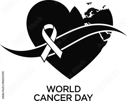 Awareness Ribbon Wrapped Around Earth Icon Vector