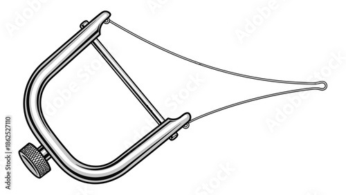 Wire Cheese Slicer Tool Illustration on White Background