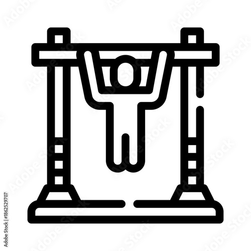 pull up bar line icon