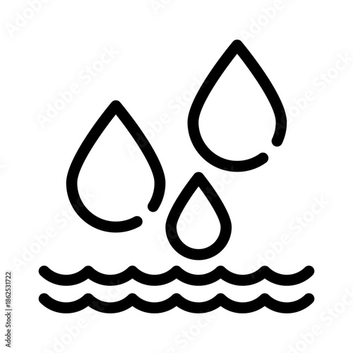 water drop line icon