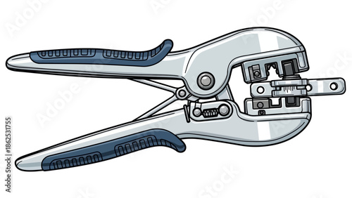 adjustable wrench on white background