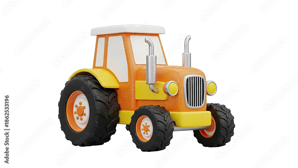 Obraz premium Cartoon Tractor