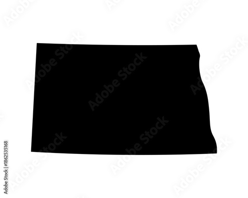 North Dakota state map silhouette