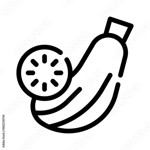 zucchini line icon