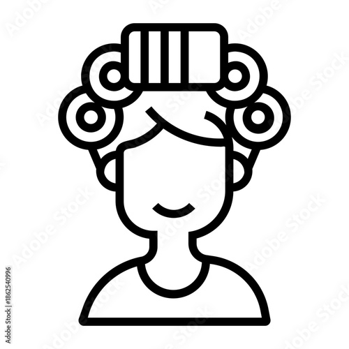 beauty salon Line Icon