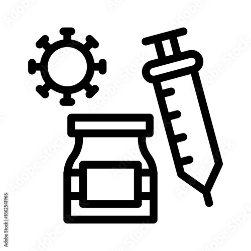 vaccine line icon